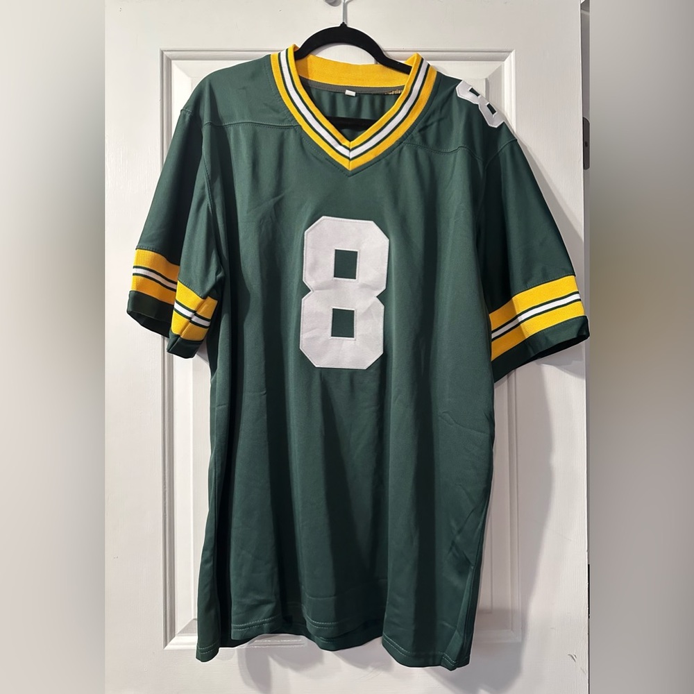 Green Bay Packers, #8. Jersey style v neck shirt. Size XL. NWOT
